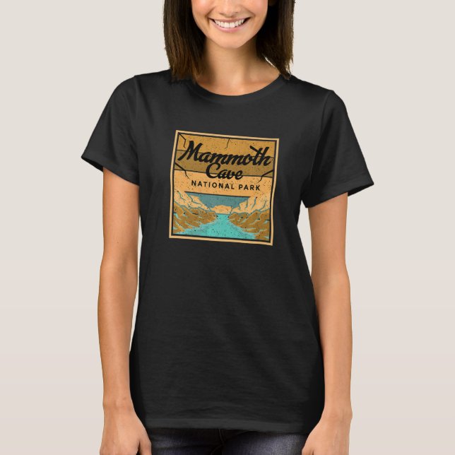 Mammoth Cave Kentucky nationalpark Souvenir Cave T Shirt (Framsida)