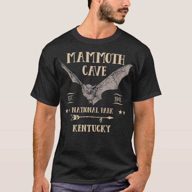 MAMMOTH CAVE NATIONAL PARK Fladdermus Kentucky T Shirt (Framsida)