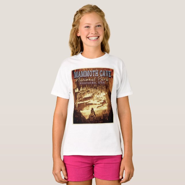 MAMMOTH CAVE NATIONAL PARK - KENTUCKY USA T SHIRT (Hel framsida)