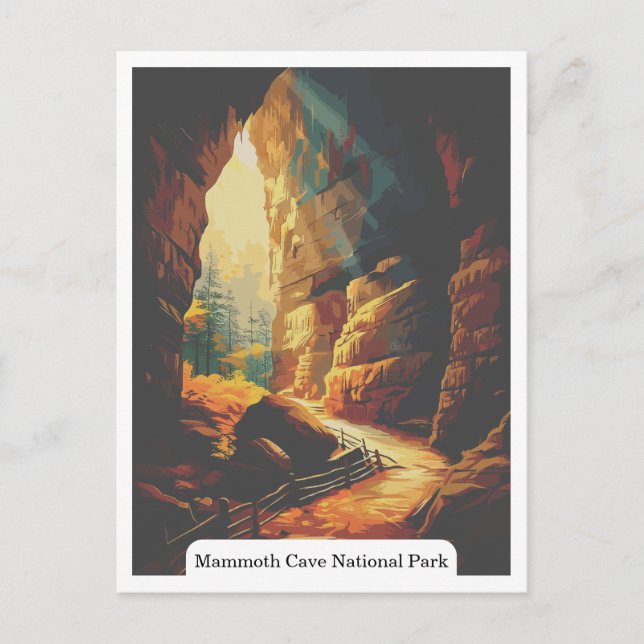 Mammoth Cave National Park, Kentucky USA Vykort (Framsida)