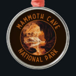 Mammoth Cave National Park Retro Distress Circle Julgransprydnad Metall<br><div class="desc">Design för vektorgrafik för mammoth Cave-vektor. Parken ligger i väster-centrala Kentucky,  som omfattar delar av Mammoth Cave,  världens längsta grottsystem.</div>