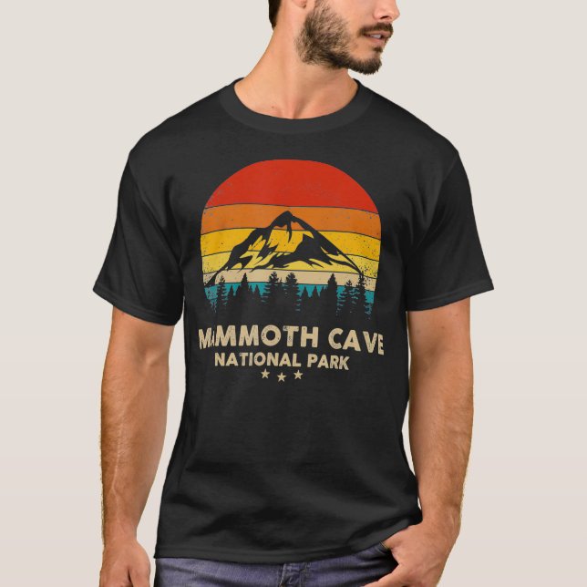 Mammoth Cave - National Park Retro Souvenir T Shirt (Framsida)