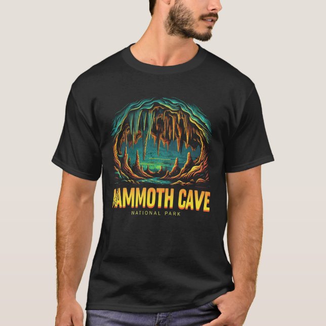 Mammoth Cave National Park Travel Illustration T Shirt (Framsida)