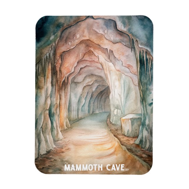 Mammoth Cave National Park Watercolor Magnet (Vertikal)