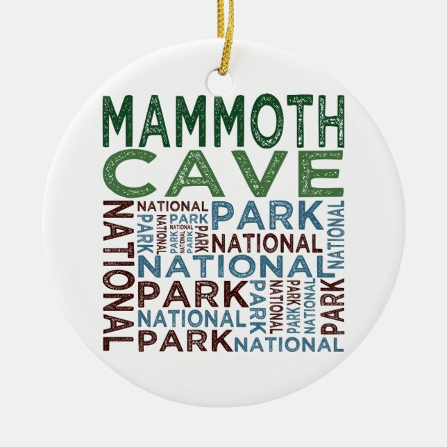 Mammoth Cave nationalpark Julgransprydnad Keramik (Framsidan)