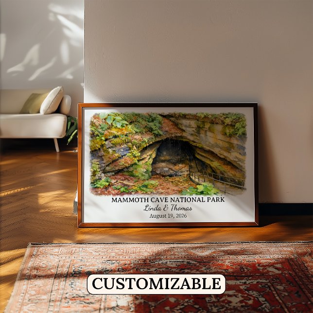 Mammoth Cave nationalpark Kentucky Akvarell Poster (Skapare uppladdad)