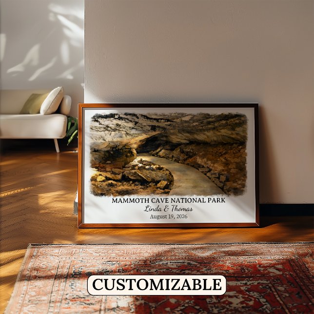 Mammoth Cave nationalpark Kentucky Akvarell Poster (Skapare uppladdad)