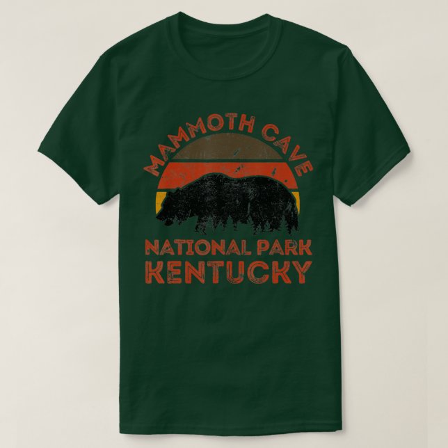 Mammoth Cave nationalpark Kentucky Bear Hiking Na T Shirt (Design framsida)
