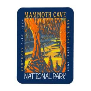 Mammoth Cave nationalpark Kentucky Distress Magnet