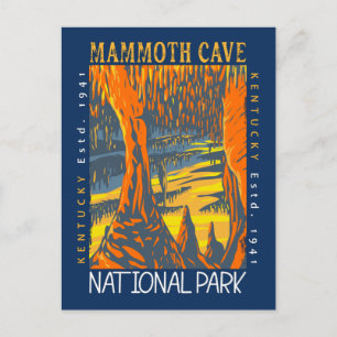 Mammoth Cave nationalpark Kentucky Distress Vykort