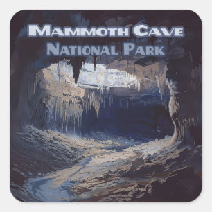 Mammoth Cave nationalpark Kentucky Fyrkantigt Klistermärke