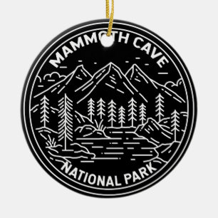 Mammoth Cave nationalpark Kentucky Monoline Julgransprydnad Keramik