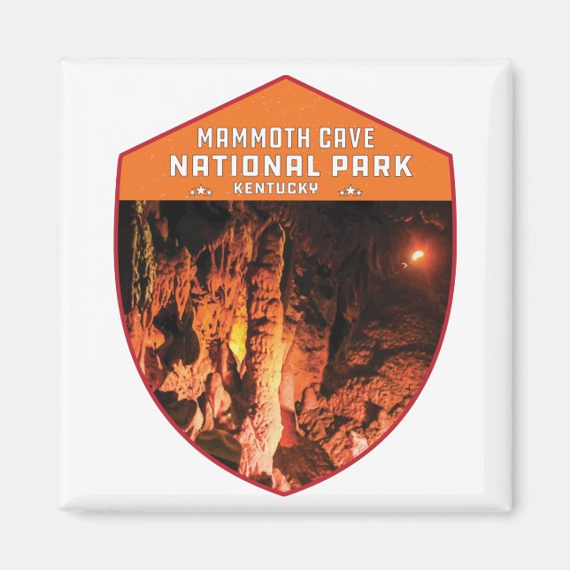 Mammoth Cave nationalpark Kentucky vintage retro Magnet (Framsidan)