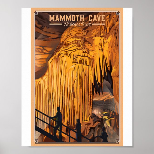 Mammoth Cave nationalpark Litho Artwork Poster (Framsidan)