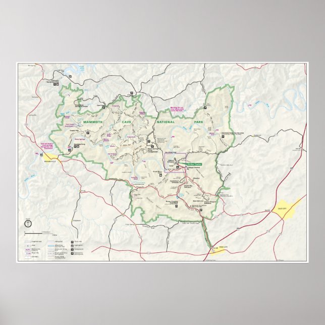 Mammoth Cave nationalpark Poster (Framsidan)