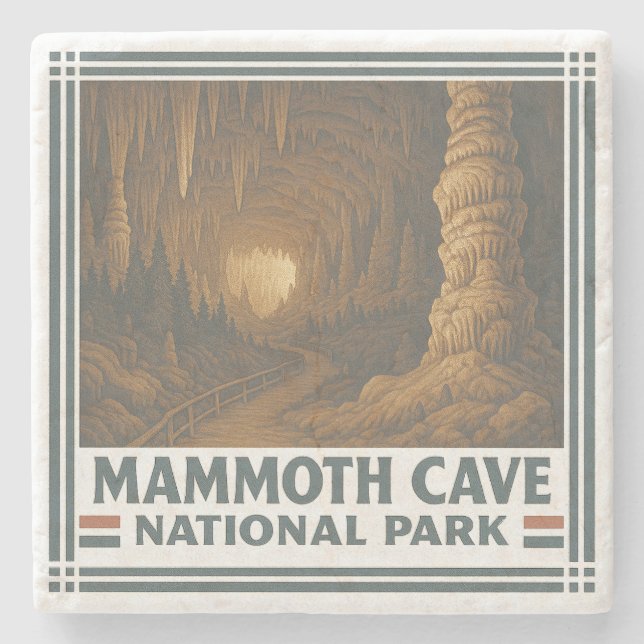Mammoth Cave nationalpark Stenunderlägg (Framsidan)