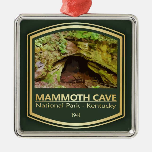 Mammoth Cave NP (PF1) Julgransprydnad Metall (Framsidan)