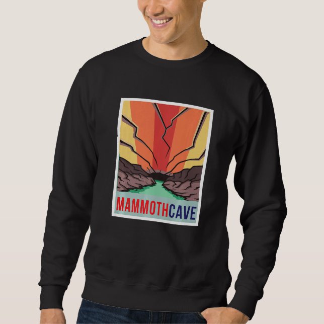 Mammoth Cave Retro National Park Souvenir Kentucky Lång Ärmad Tröja (Framsida)