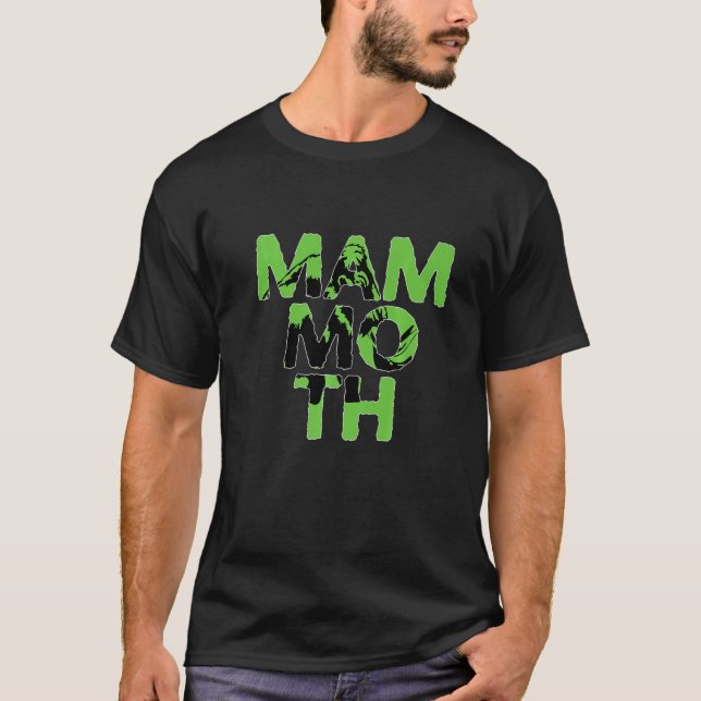 Mammoth Colorful Animal Shadow Silhouette T Shirt (Framsida)