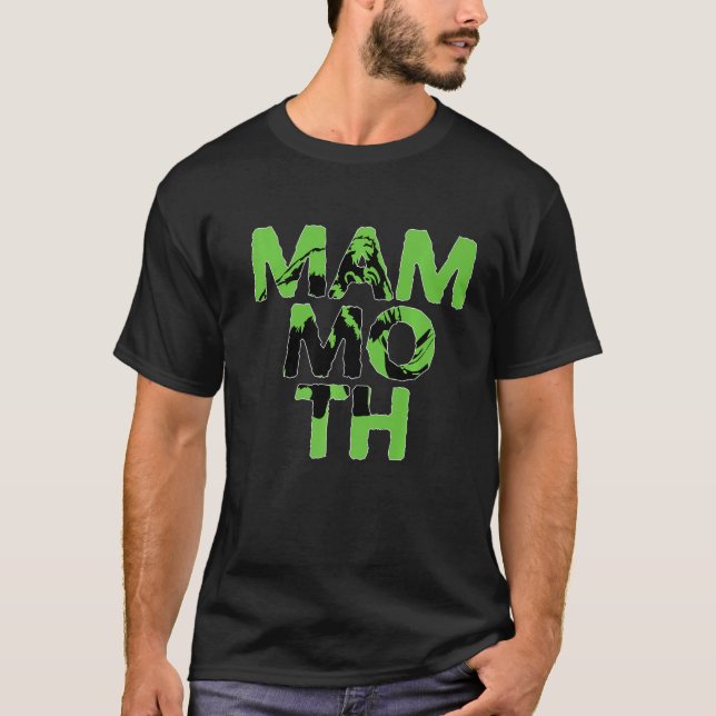 Mammoth Colorful Animal Shadow Silhouette T Shirt (Framsida)