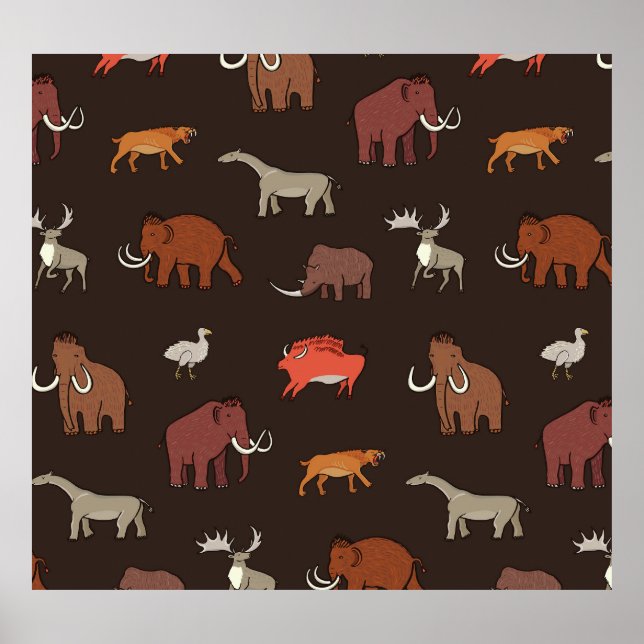 Mammoth Era: Förhistorisk Mönster. Poster (Framsidan)