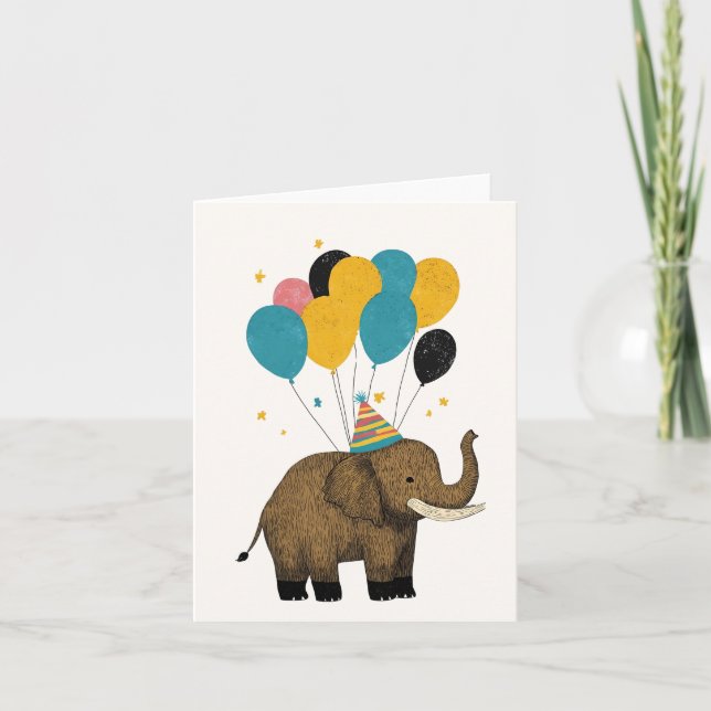 Mammoth Greeting Card från födelsedagen - Roligt o Kort (Framsida)