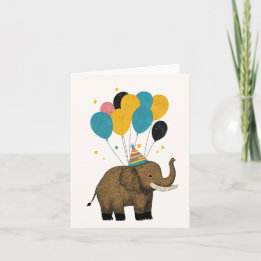 Mammoth Greeting Card från födelsedagen - Roligt o Kort