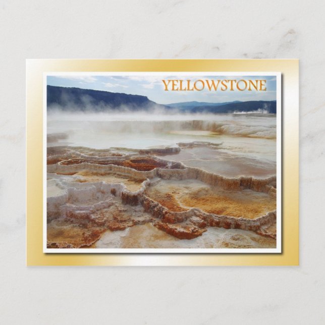 Mammoth Hett Vår, Yellowstone National Park Vykort (Framsida)