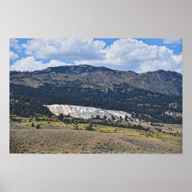 Mammoth Hot Springs Panorama, Yellowstone, Wyoming Poster (Framsidan)