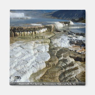 Mammoth Hot Springs Yellowstone nationalpark, Wy Magnet