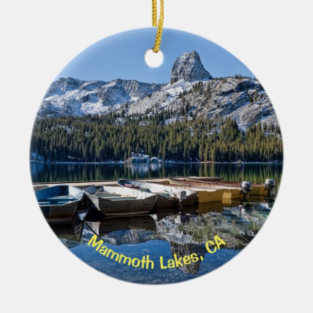 Mammoth Lakes, CA Julgransprydnad Keramik (Framsidan)