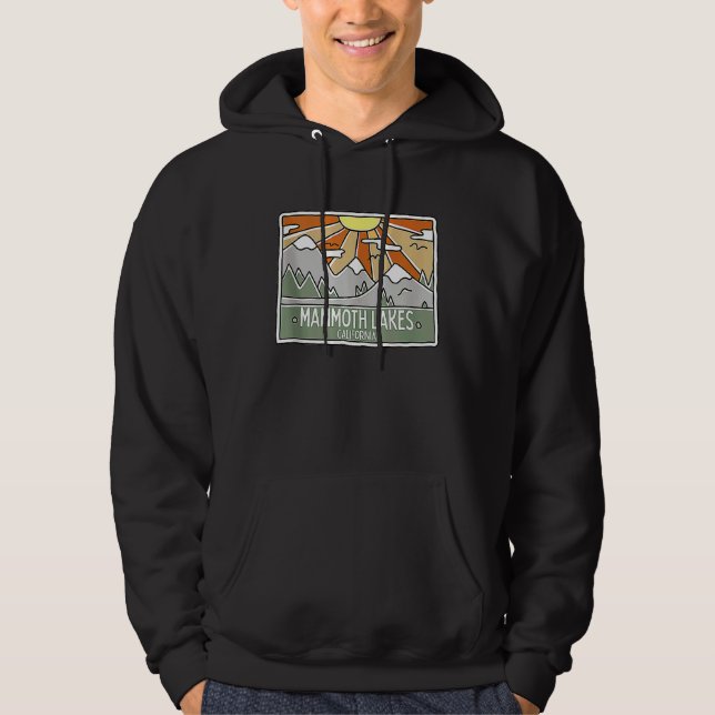 Mammoth Lakes California Mountains Sunshine CA Tri Hoodie (Framsida)