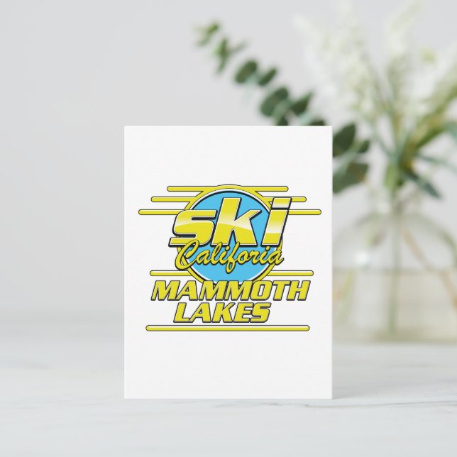 Mammoth Lakes California Skylogo Vykort (Stående Fram)