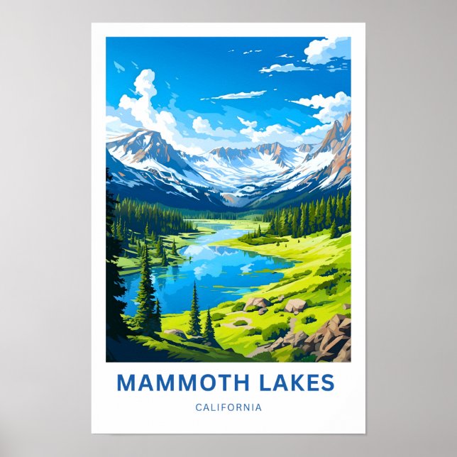 Mammoth Lakes California Travel Skriv ut Poster (Framsidan)