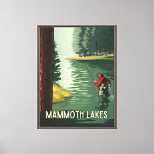 Mammoth Lakes inrammat canvastryck
