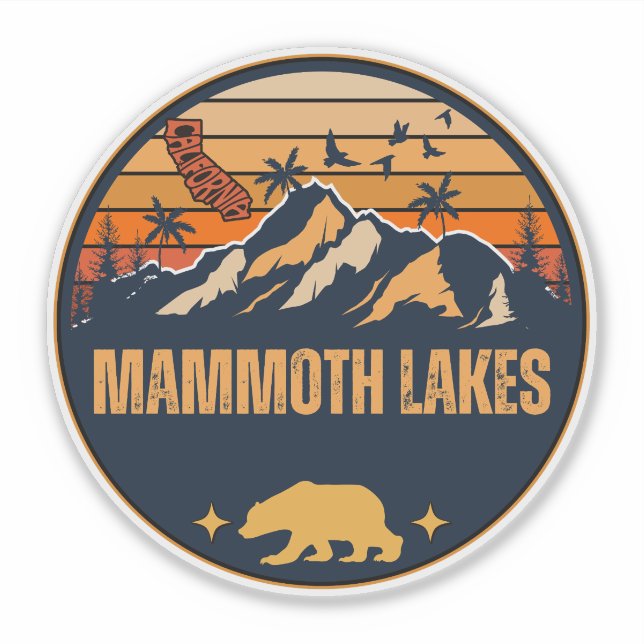 Mammoth Lakes, Kalifornien Klistermärken (Framsida)
