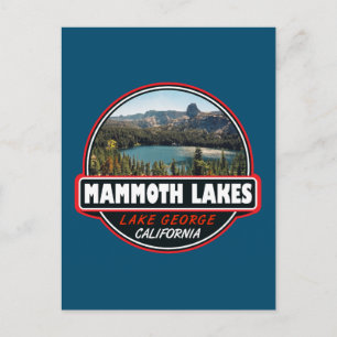 Mammoth Lakes Kalifornien Resa Konst Emblem Vykort