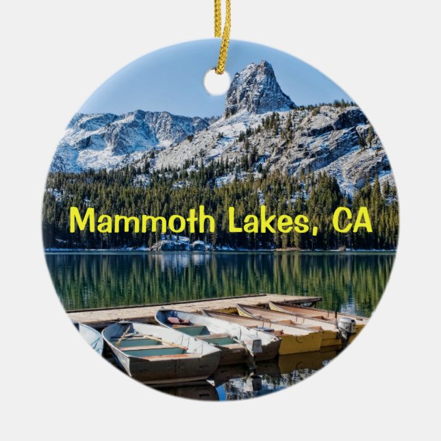 Mammoth Lakes Souvenir Julgransprydnad Keramik (Framsidan)