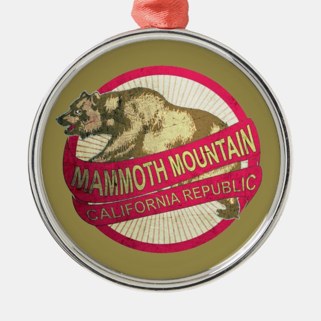 Mammoth Mountain California björn helgdag ornament (Framsidan)