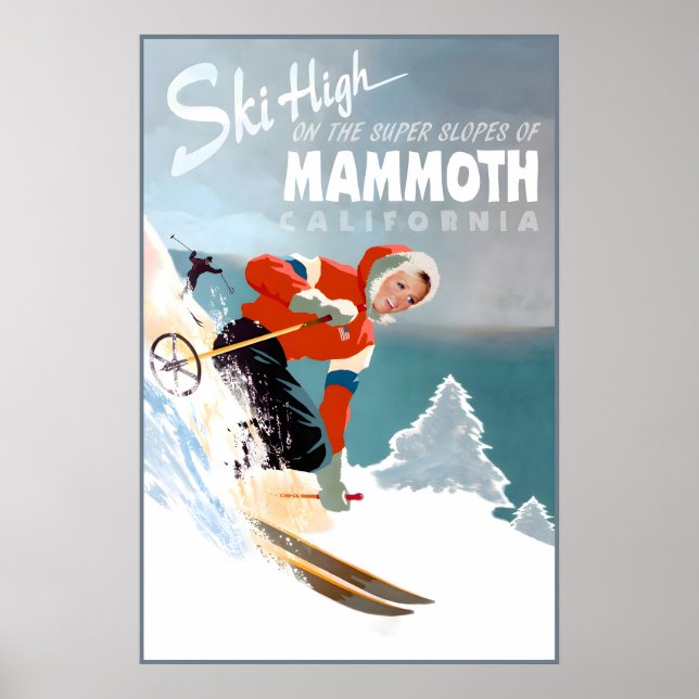 Mammoth Mountain California Reseposter Sierra Poster (Framsidan)