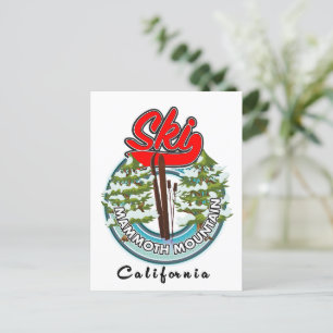 Mammoth Mountain California ski logotyp Vykort