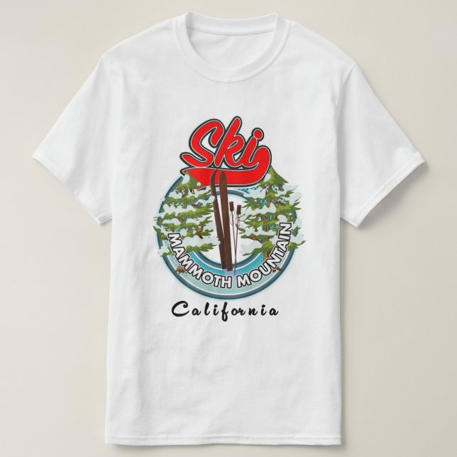 Mammoth Mountain California skid logotyp T Shirt (Design framsida)