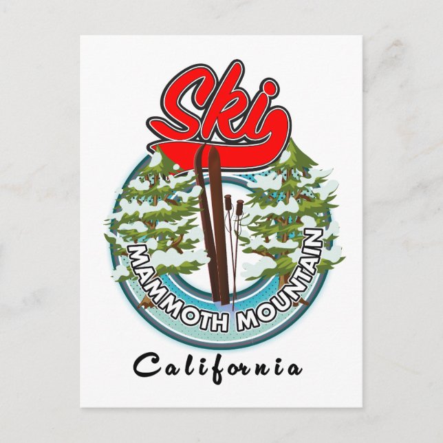 Mammoth Mountain California skidlogo Vykort (Framsida)
