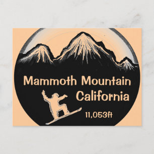 Mammoth Mountain California snowboard-vykort Vykort