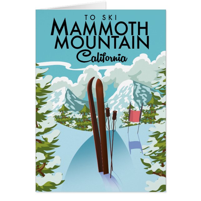 Mammoth Mountain California till ski Hälsningskort (Framsidan)