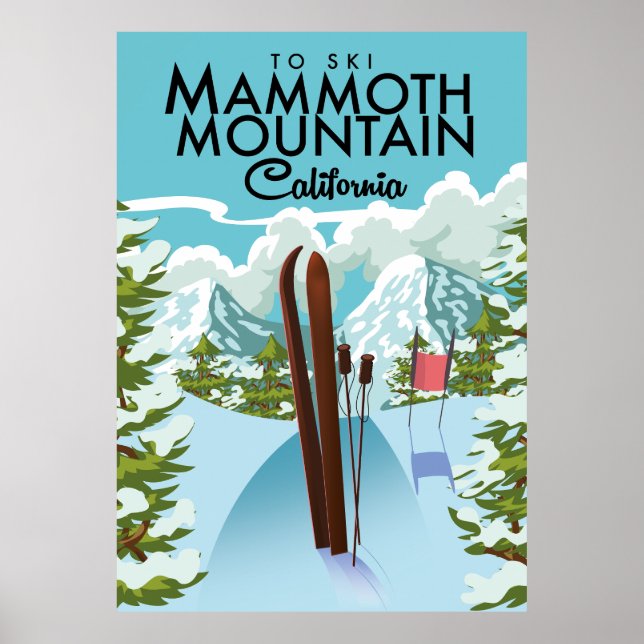 Mammoth Mountain California till ski Poster (Framsidan)