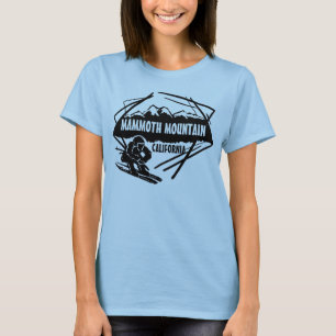 Mammoth Mountain dam logotyp art svart te Tee
