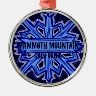 Mammoth Mountain Kalifornien snowflakeprydnad Julgransprydnad Metall