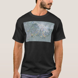 Mammoth Mountain Resort Trail Karta T Shirt