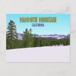 Mammoth Mountain Ski Resort California Vintage Vykort